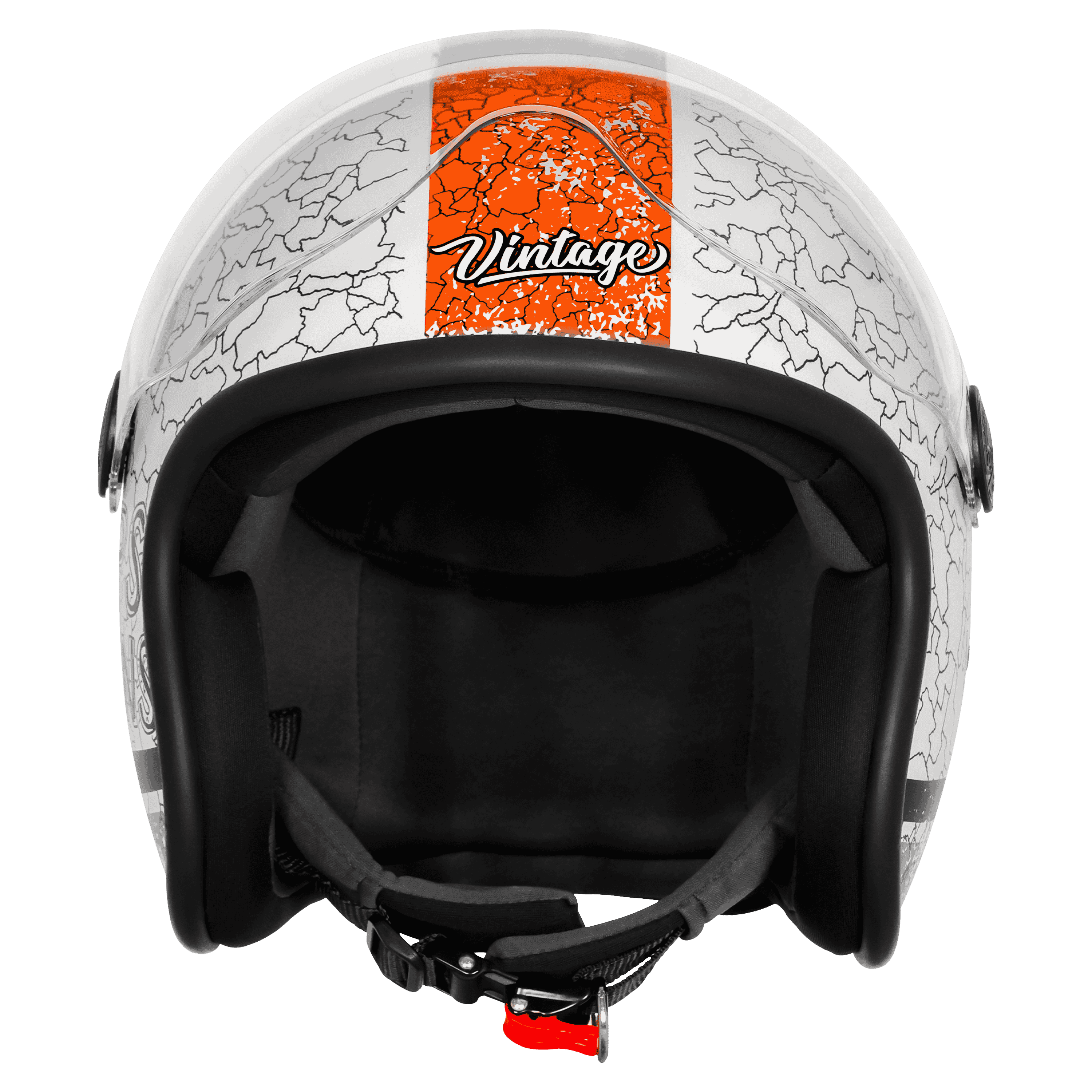 SBH-54 VINTAGE NO RULES GLOSSY WHITE WITH ORANGE