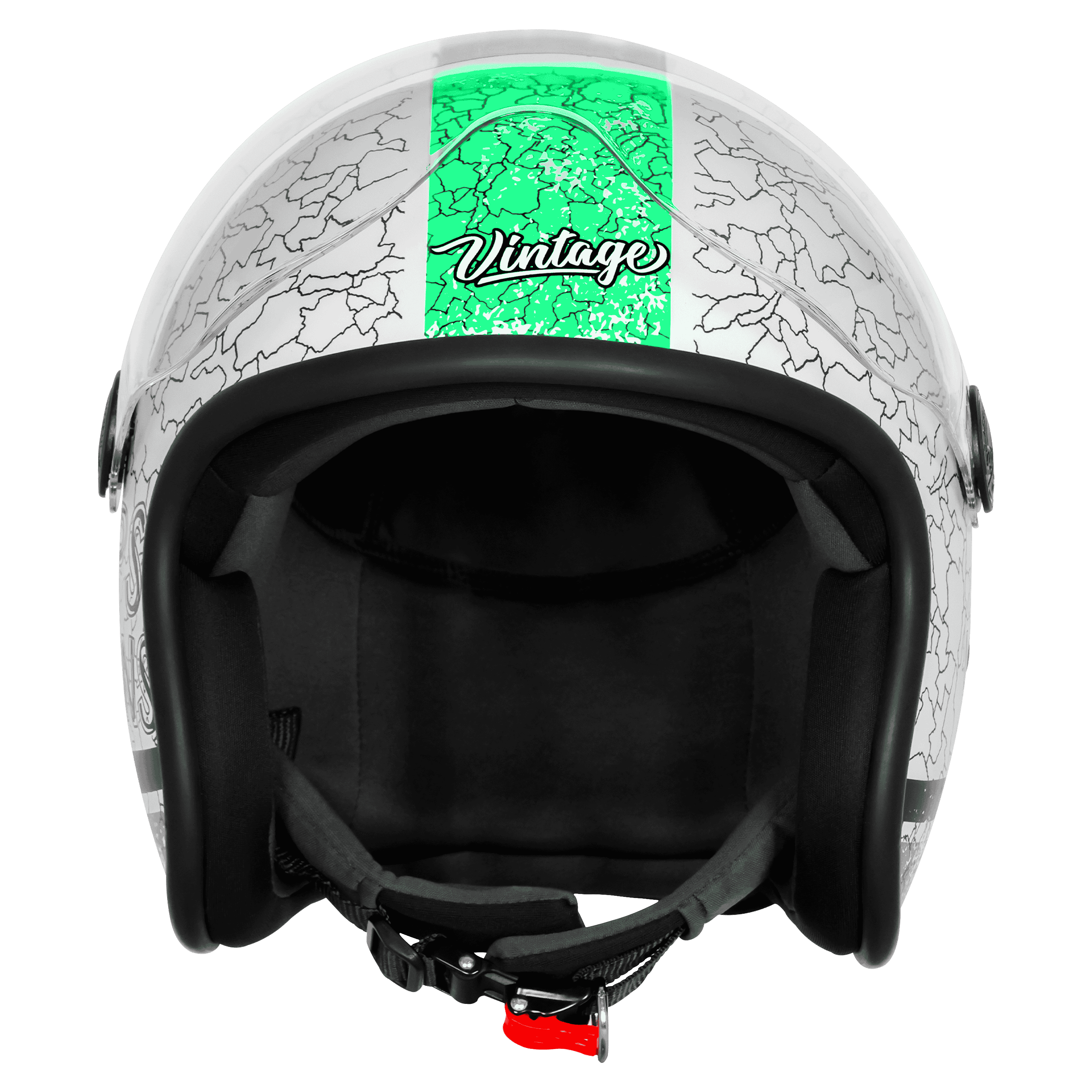 SBH-54 VINTAGE NO RULES GLOSSY WHITE WITH GREEN