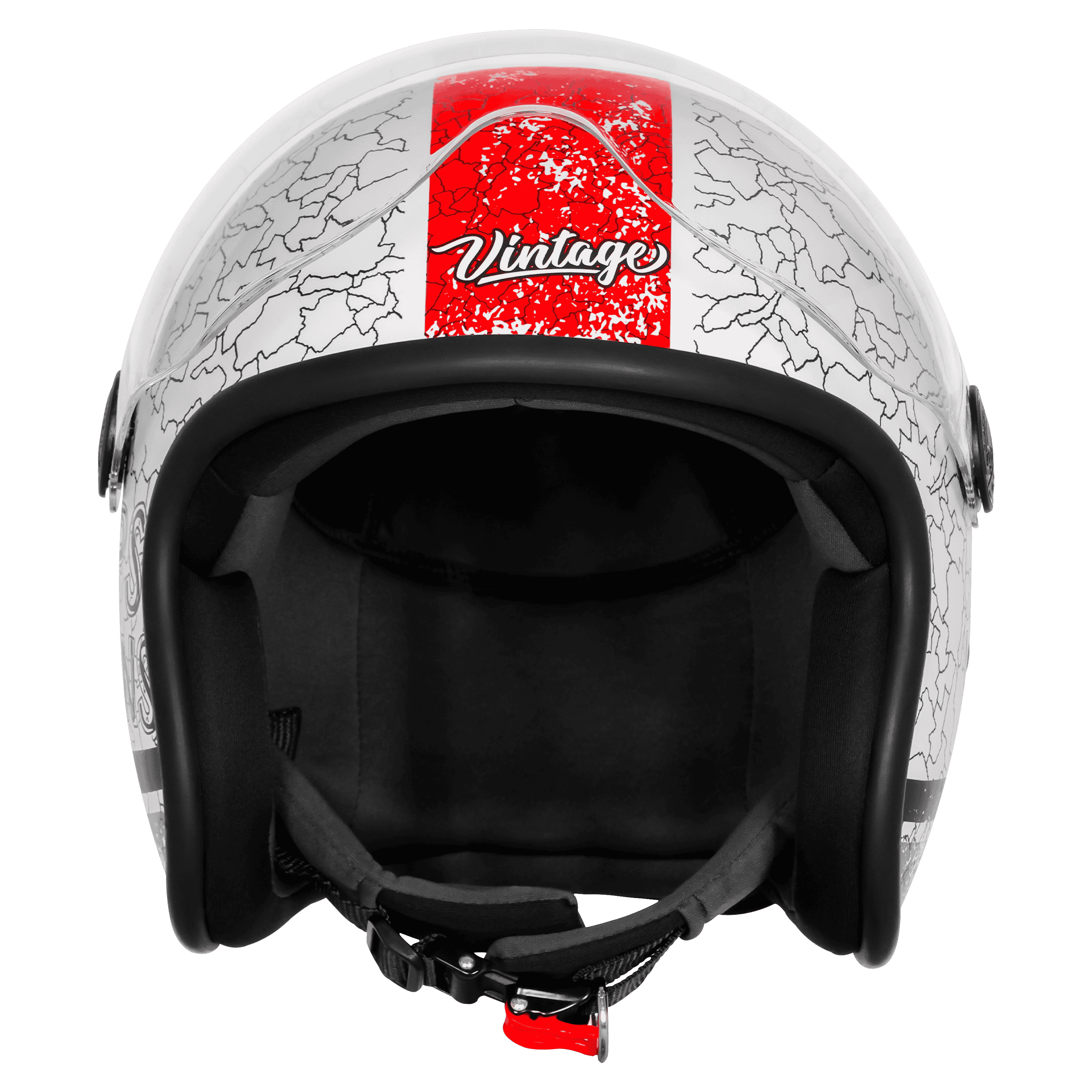 SBH-54 VINTAGE NO RULES GLOSSY WHITE WITH RED