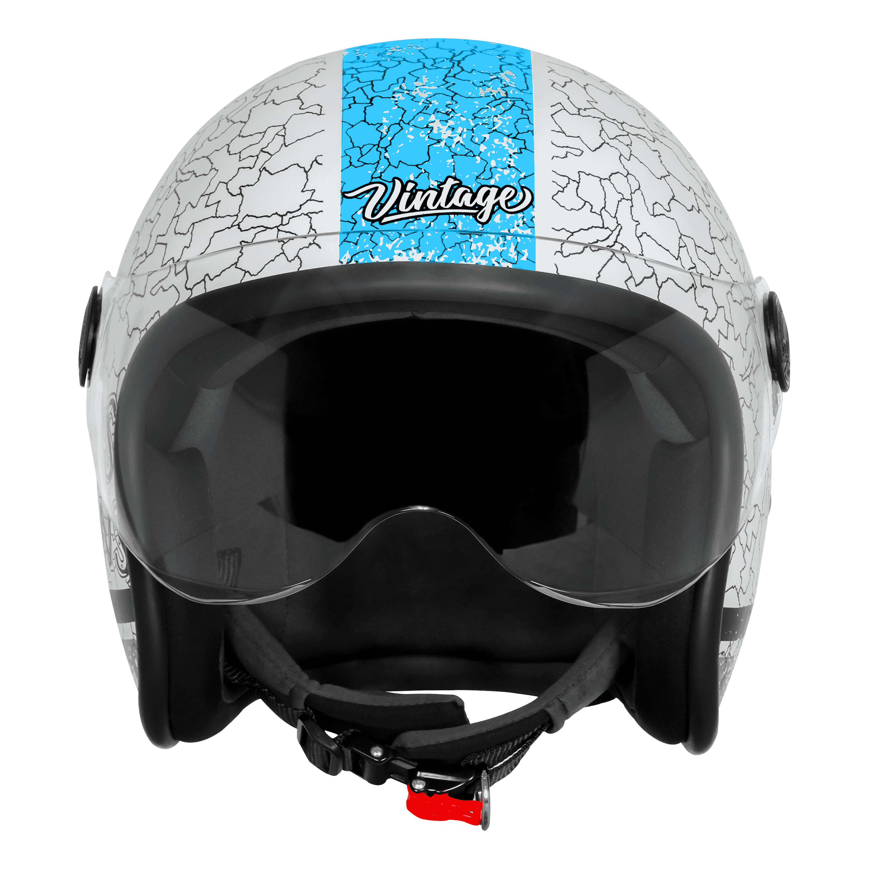 SBH-54 VINTAGE NO RULES GLOSSY WHITE WITH JAZZ BLUE