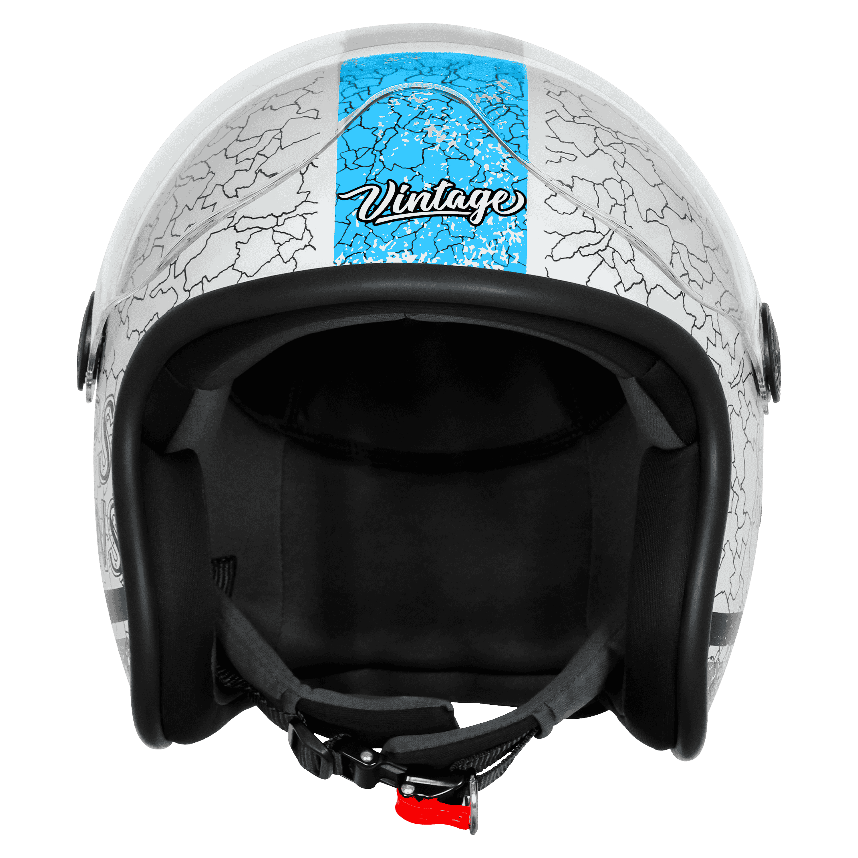 SBH-54 VINTAGE NO RULES GLOSSY WHITE WITH JAZZ BLUE