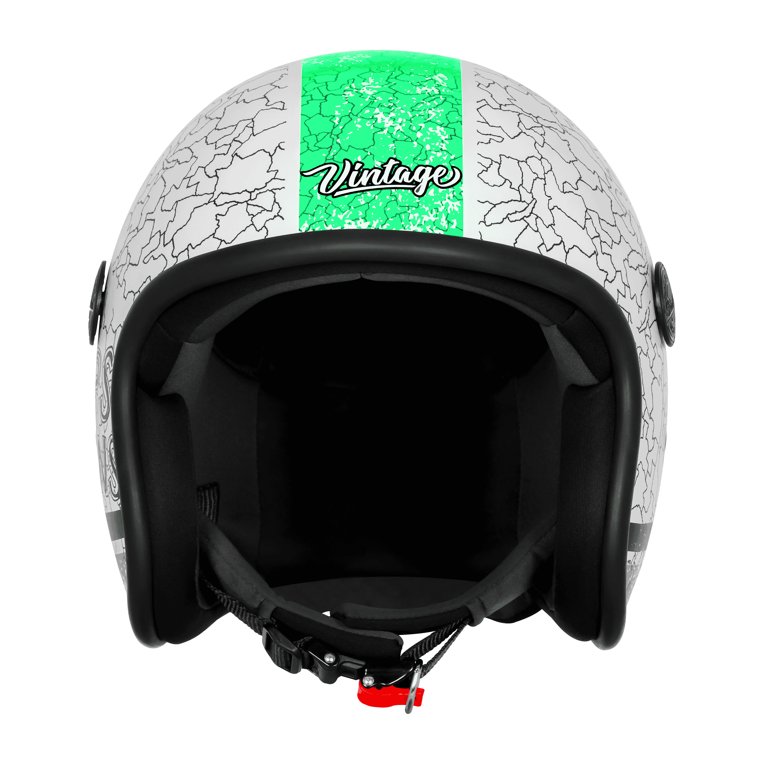 SBH-54 VINTAGE NO RULES GLOSSY WHITE WITH GREEN