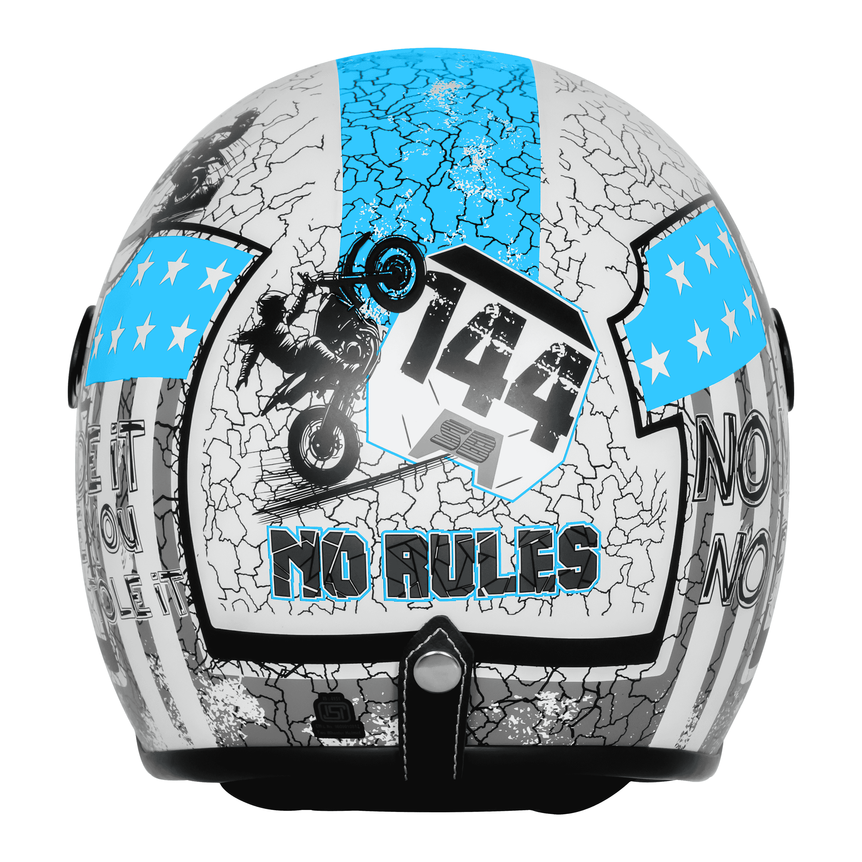 SBH-54 VINTAGE NO RULES GLOSSY WHITE WITH JAZZ BLUE