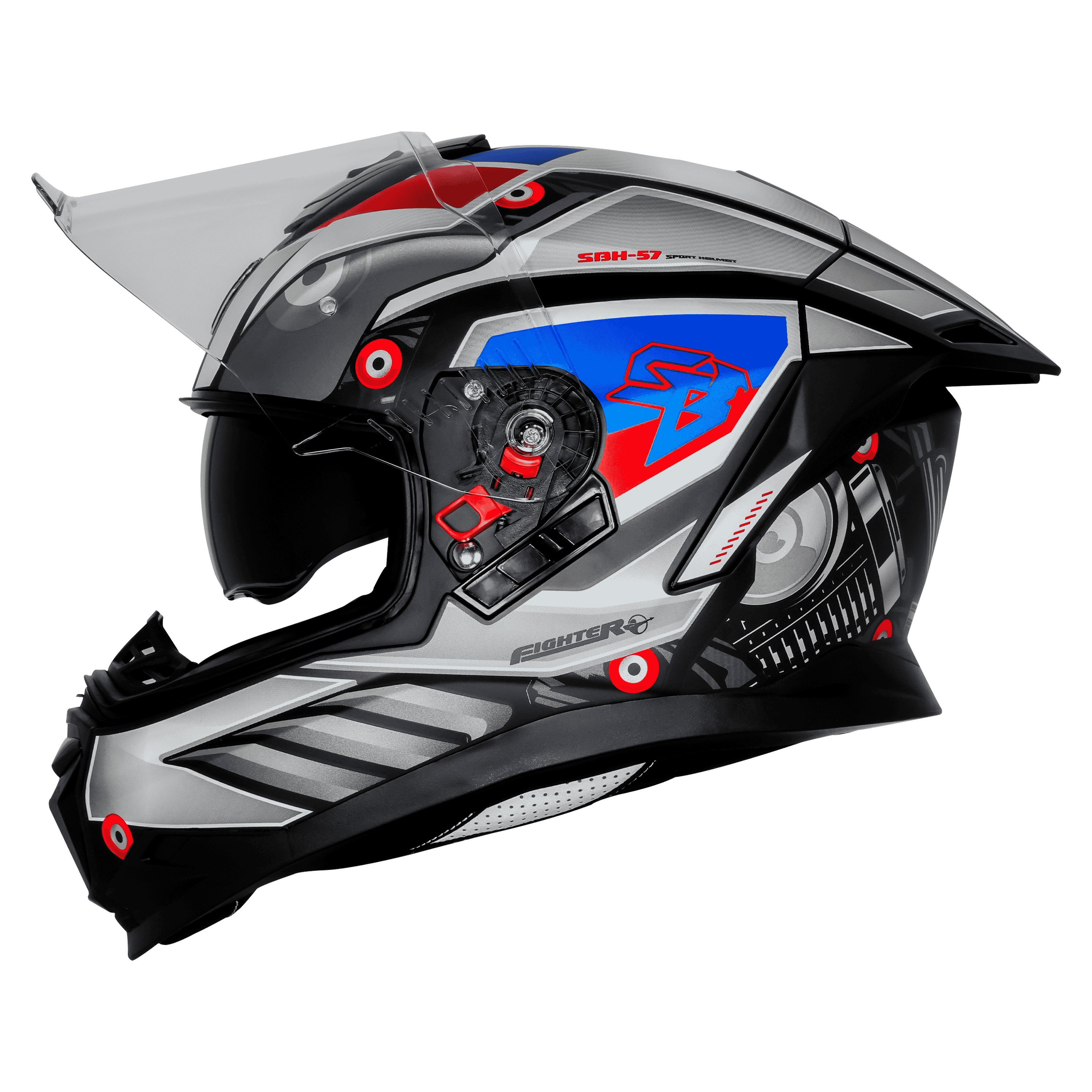 SBH-57 ISS FIGHTER F8 GLOSSY BLACK WITH WHITE 