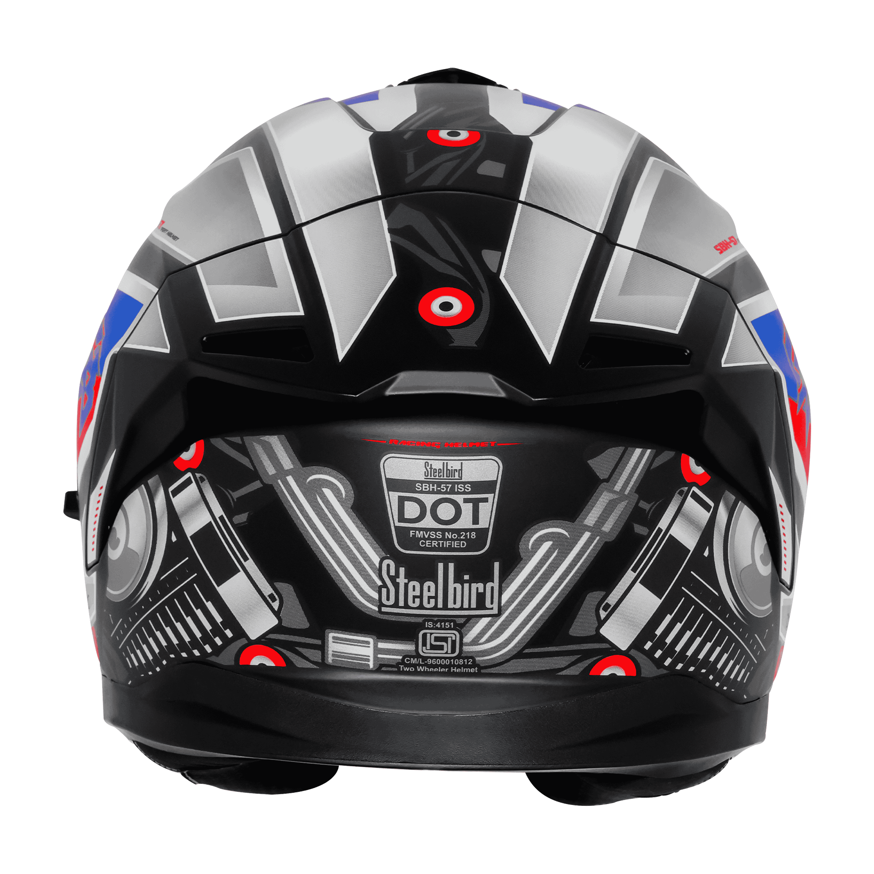 SBH-57 ISS FIGHTER F8 GLOSSY BLACK WITH WHITE 
