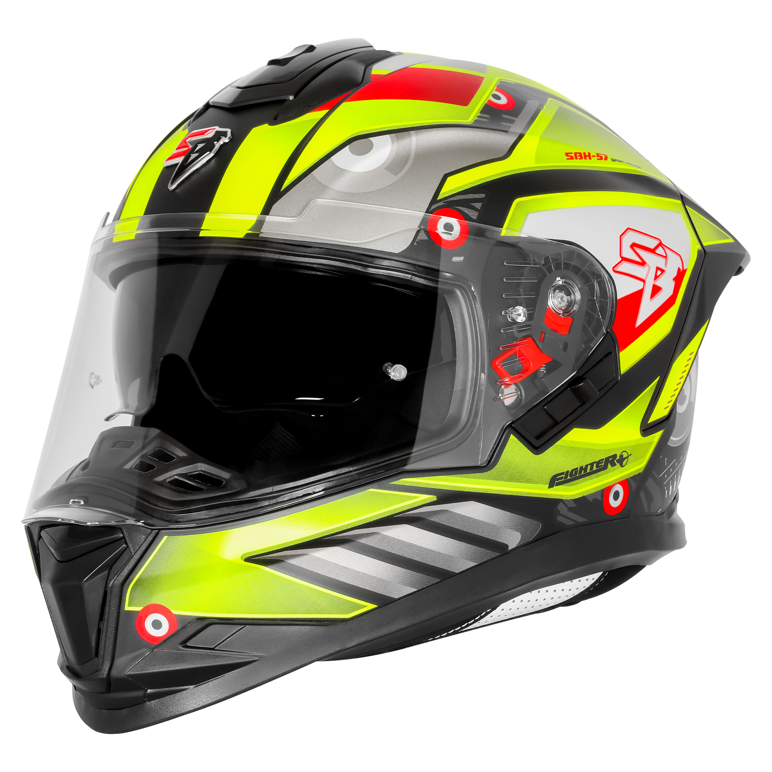 SBH-57 ISS FIGHTER F8 GLOSSY BLACK WITH NEON