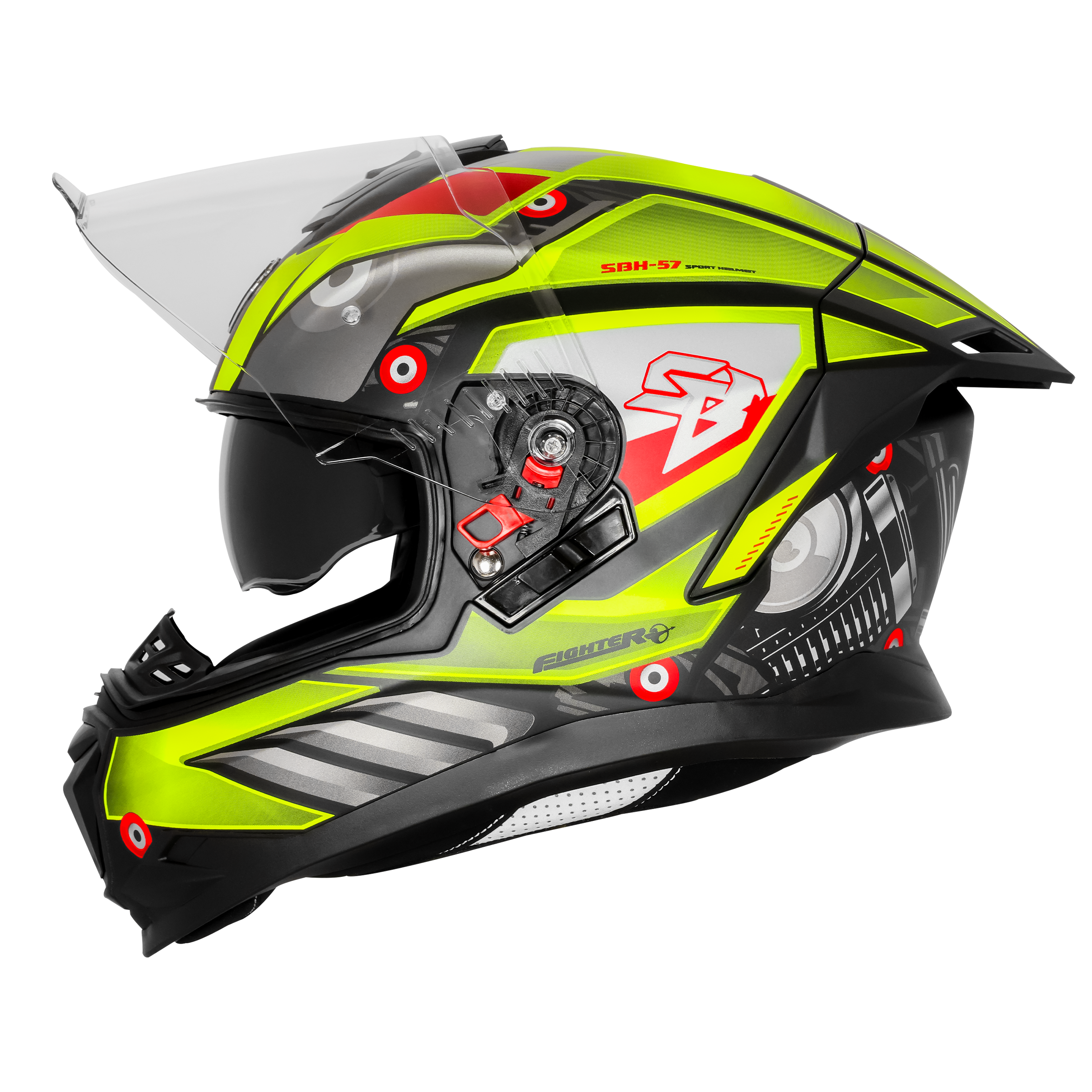 SBH-57 ISS FIGHTER F8 GLOSSY BLACK WITH NEON