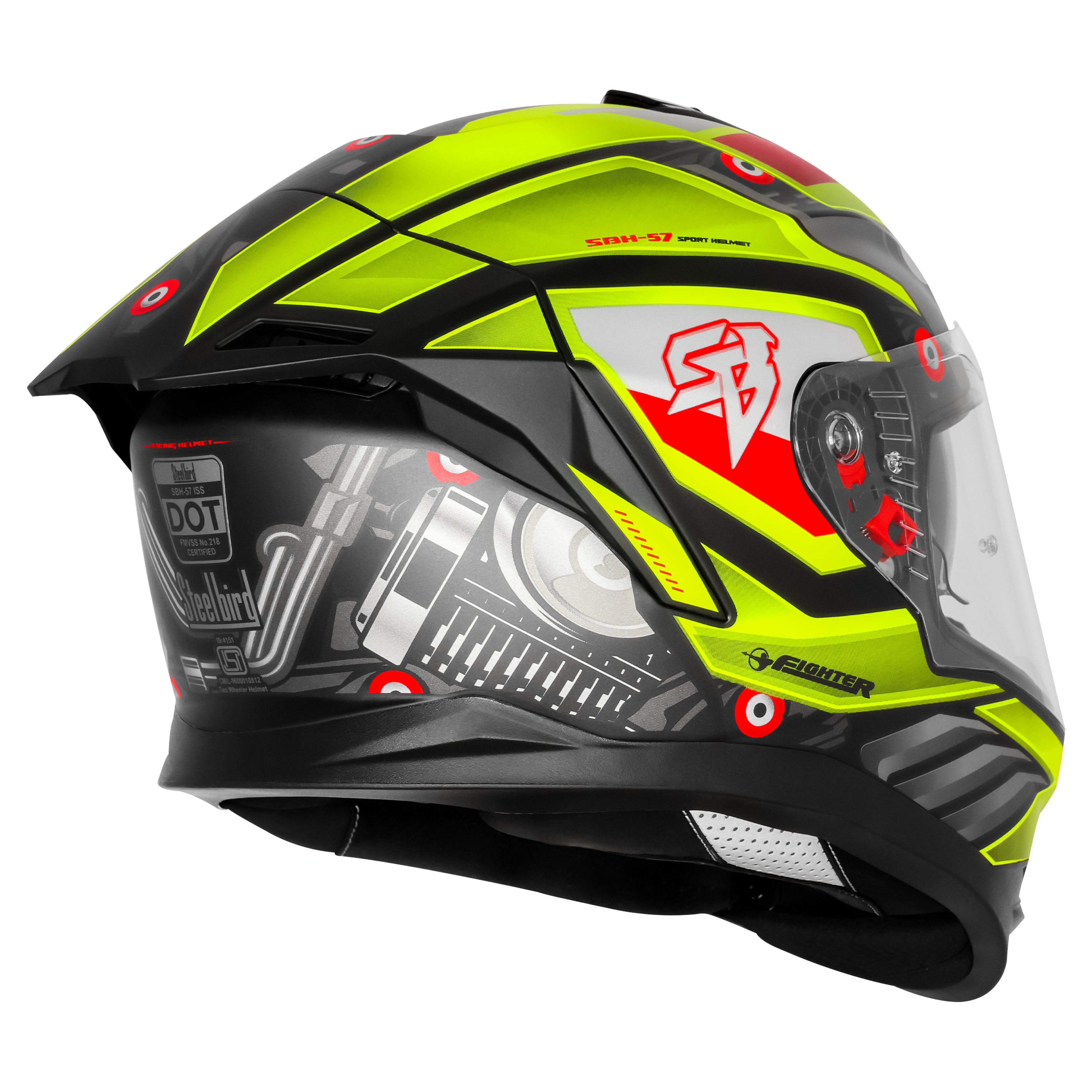 SBH-57 ISS FIGHTER F8 GLOSSY BLACK WITH NEON