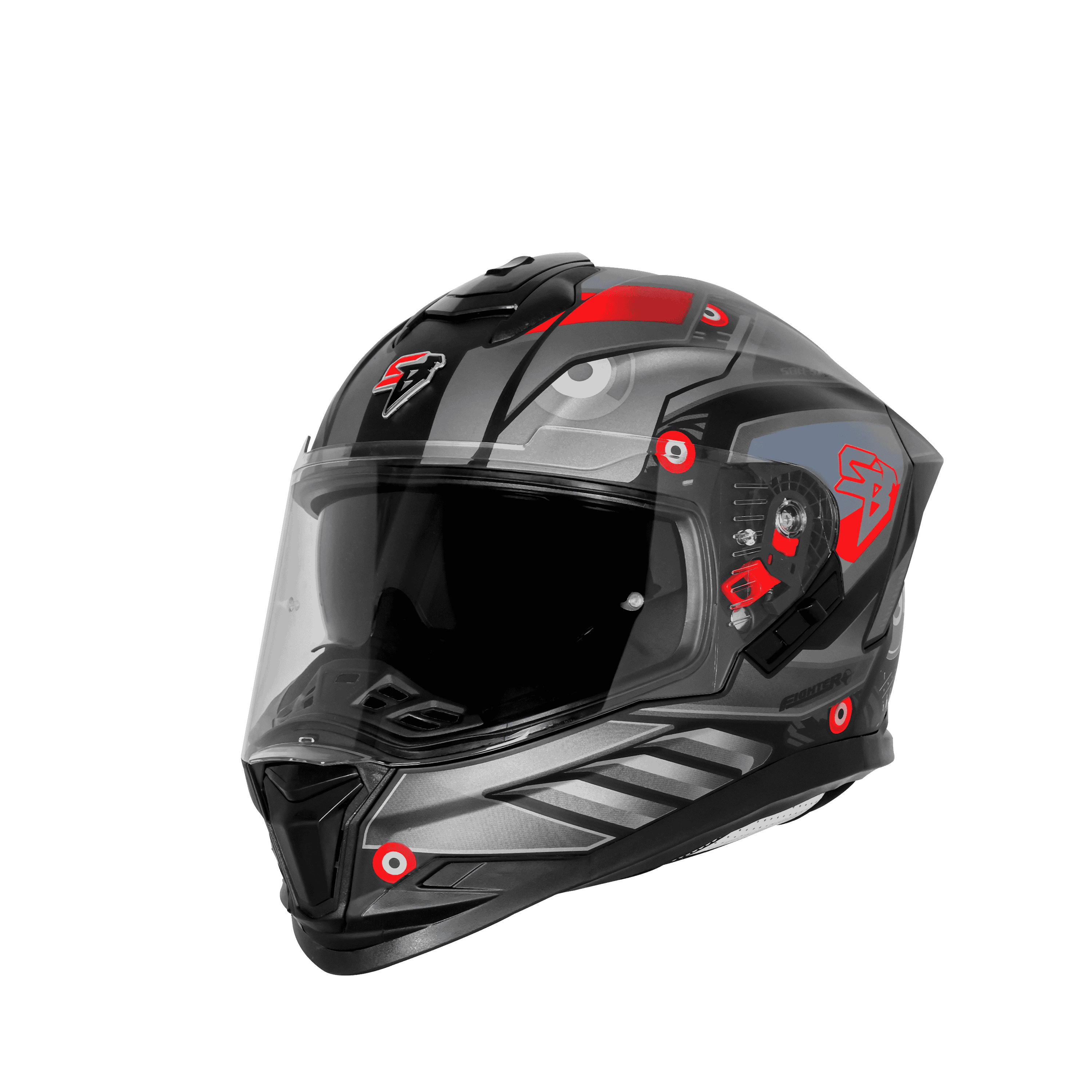 SBH-57 ISS FIGHTER F8 MAT BLACK WITH GREY