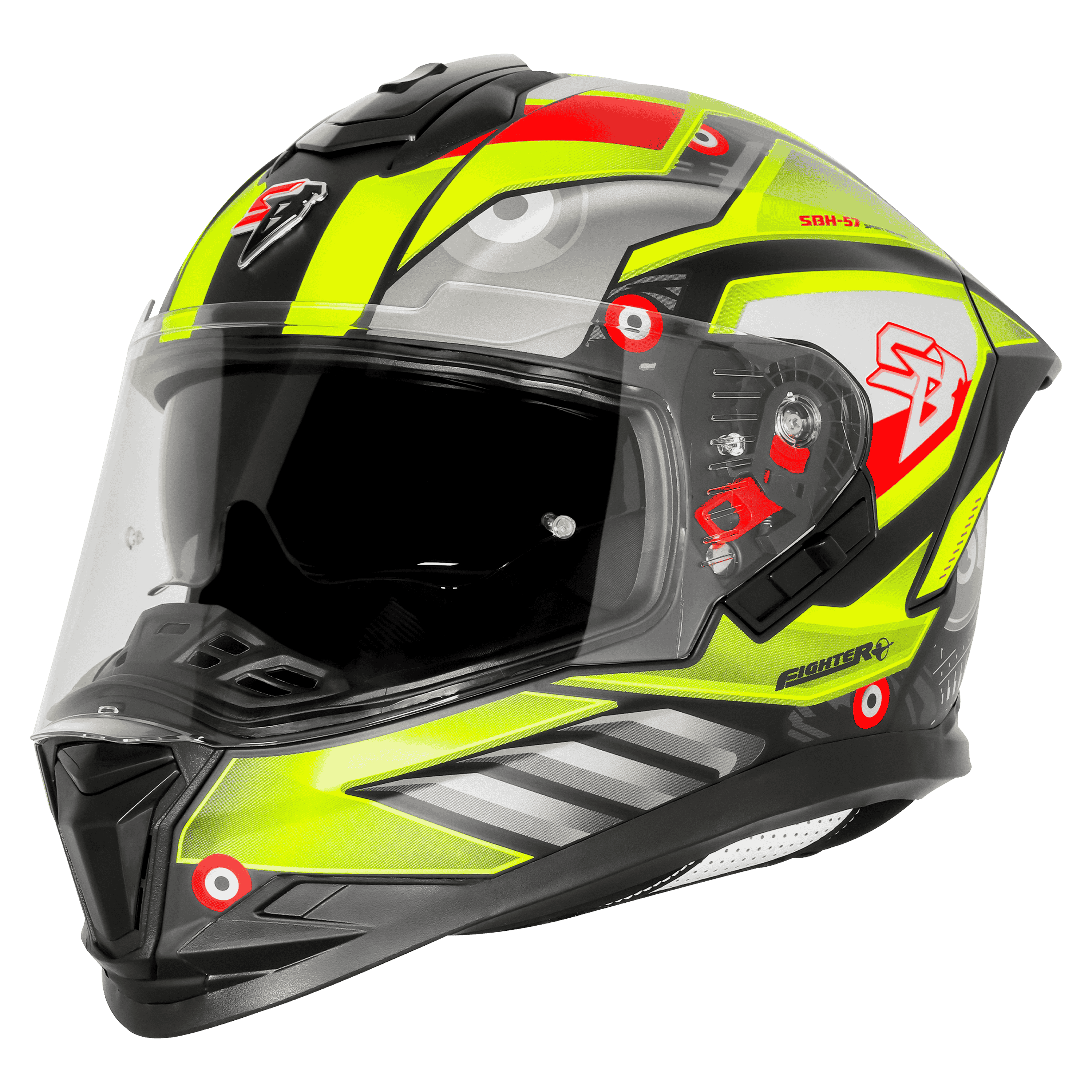 SBH-57 ISS FIGHTER F8 MAT BLACK WITH NEON