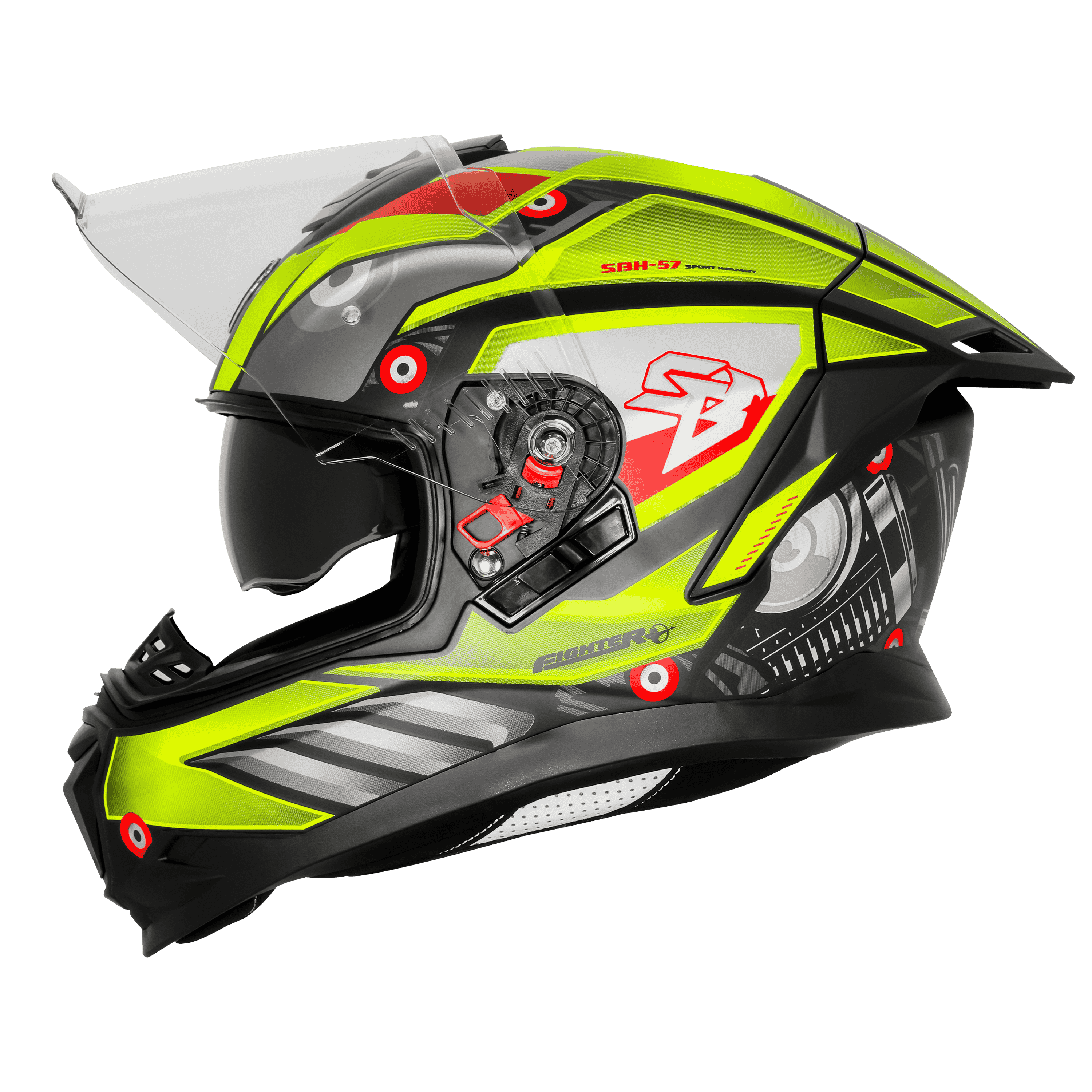 SBH-57 ISS FIGHTER F8 MAT BLACK WITH NEON