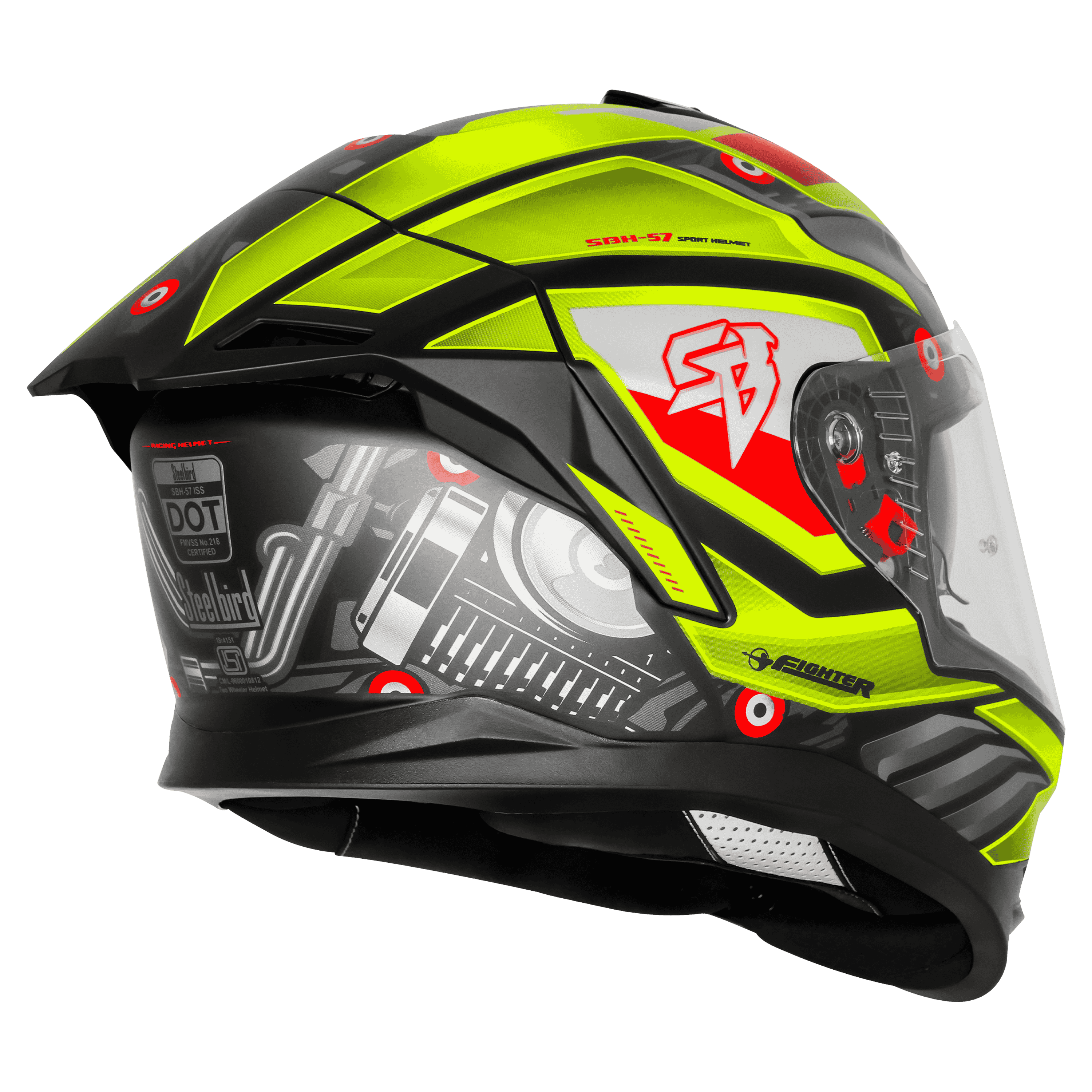 SBH-57 ISS FIGHTER F8 MAT BLACK WITH NEON