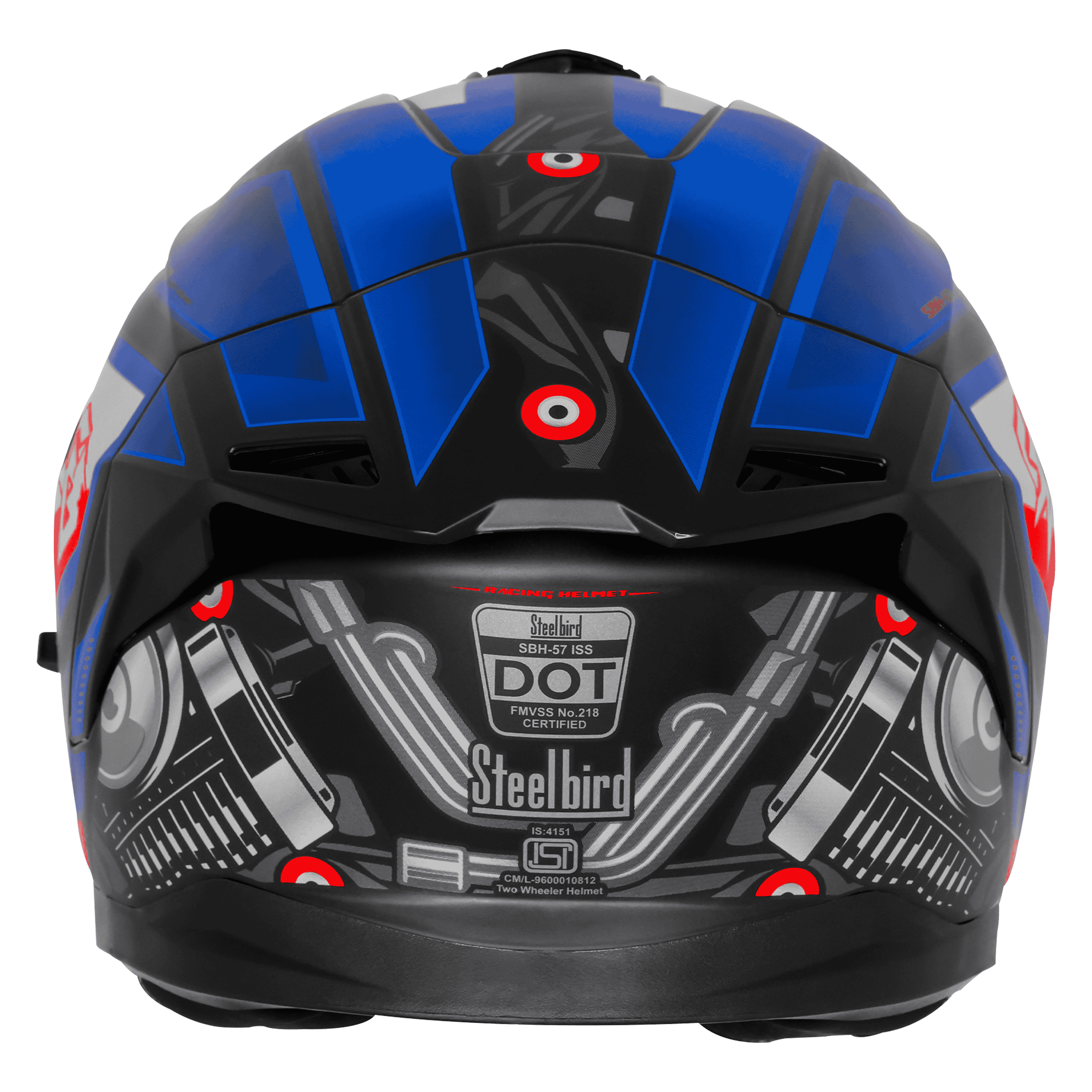 SBH-57 ISS FIGHTER F8 MAT BLACK WITH BLUE