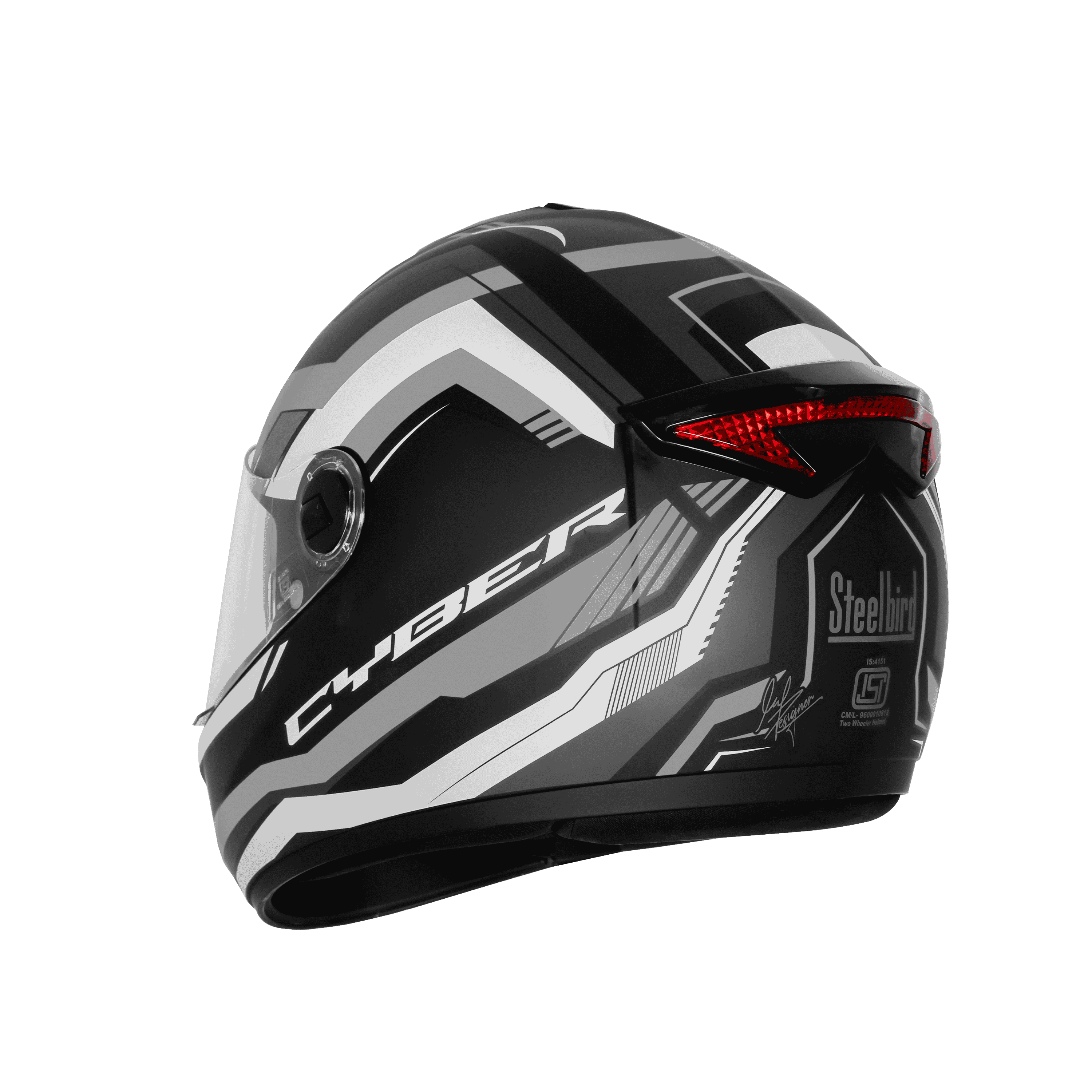 SBH-34 ISS RF CYBER GLOSSY BLACK WITH GREY
