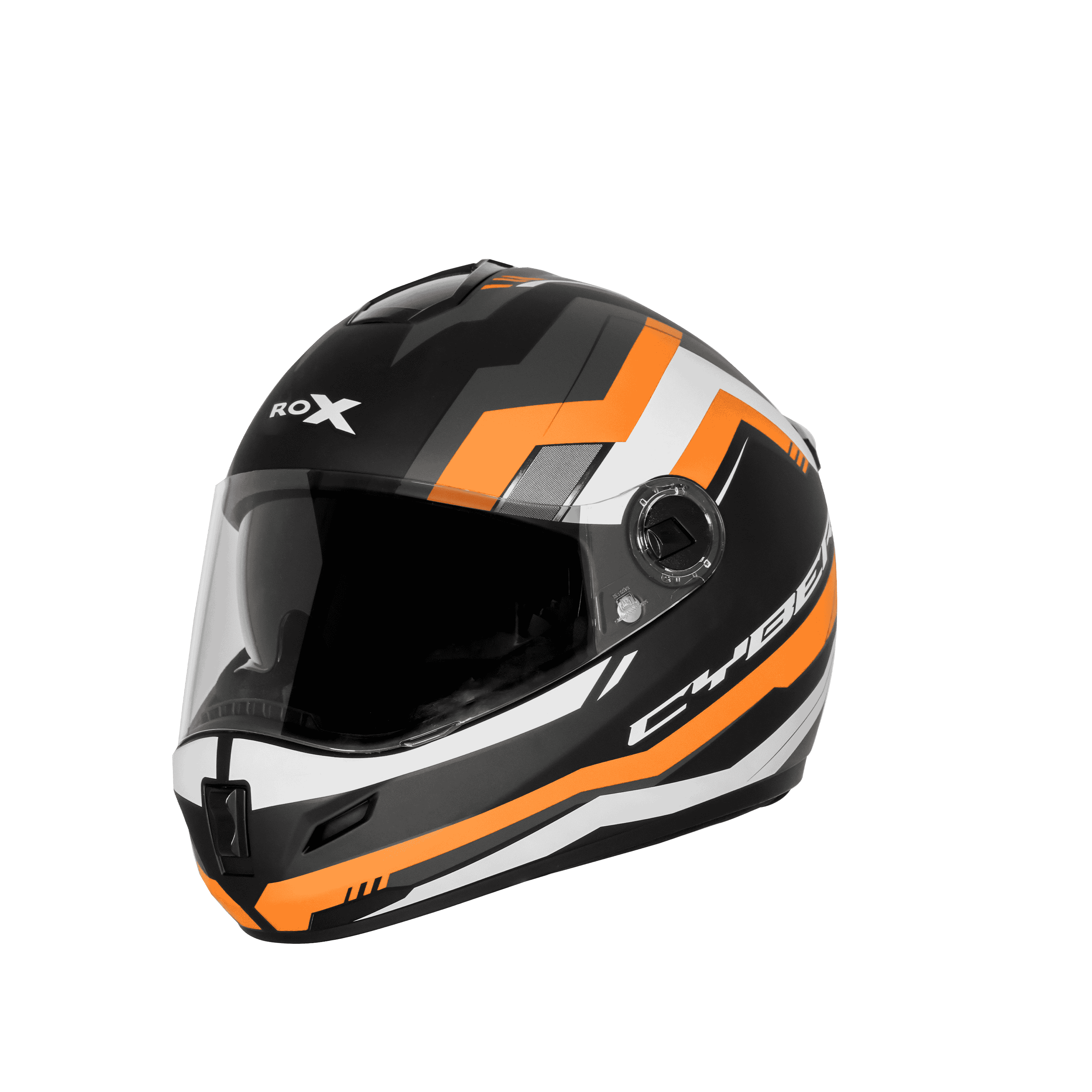 SBH-34 ISS RF CYBER GLOSSY BLACK WITH ORANGE