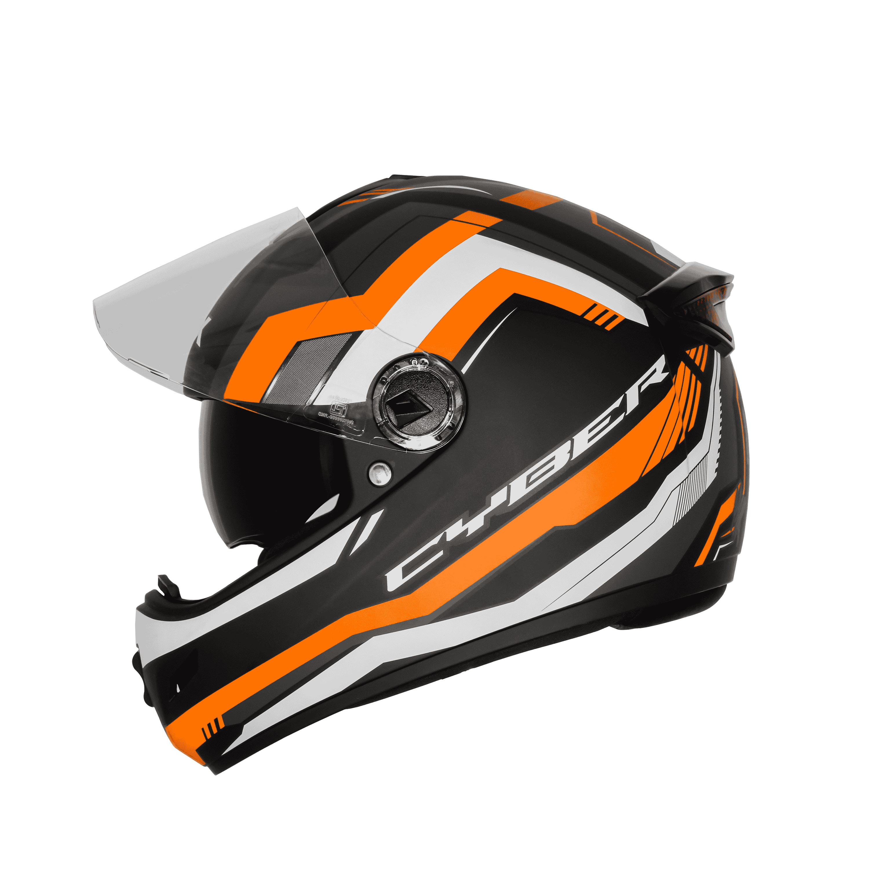 SBH-34 ISS RF CYBER GLOSSY BLACK WITH ORANGE