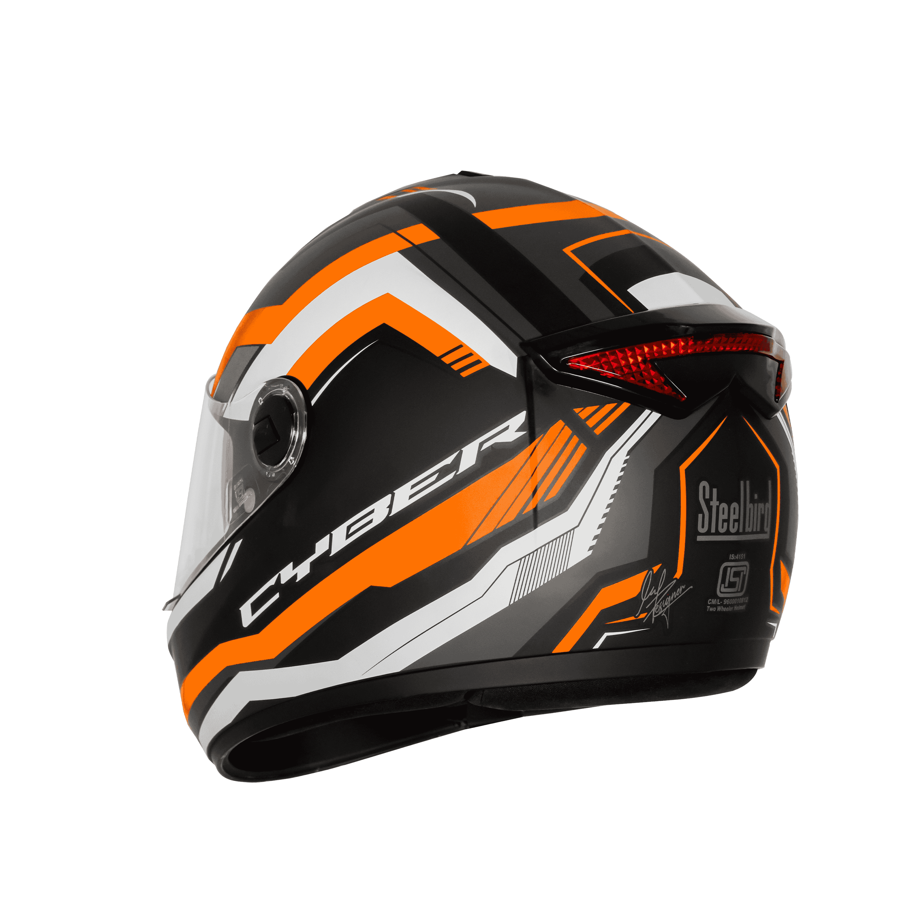 SBH-34 ISS RF CYBER GLOSSY BLACK WITH ORANGE