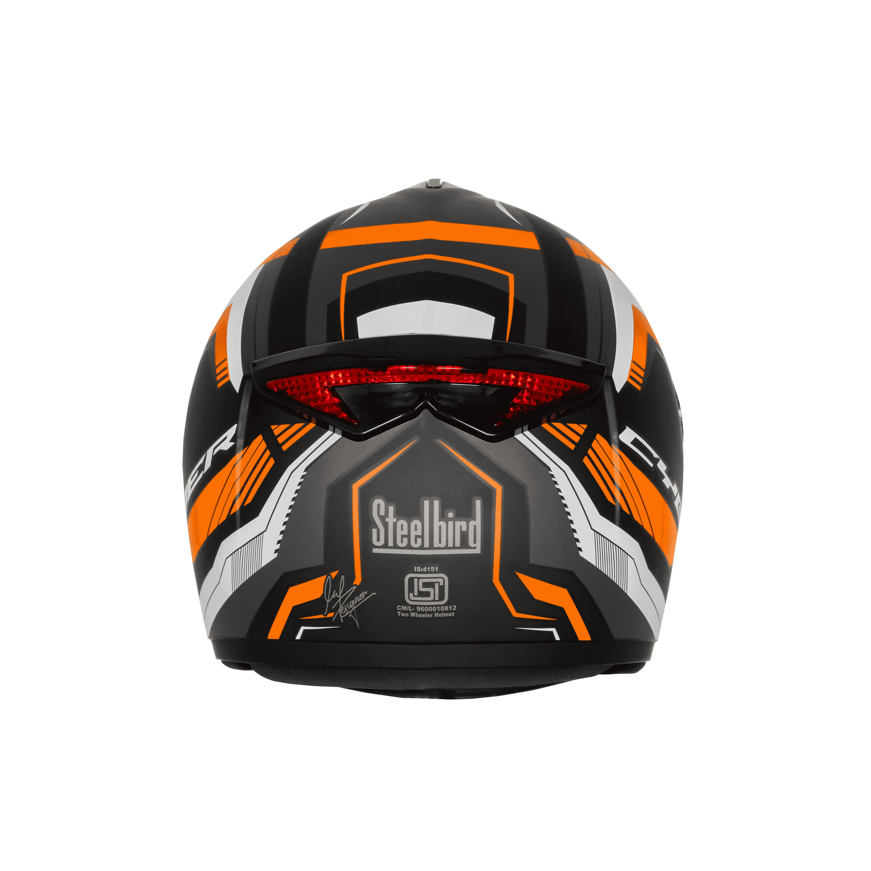 SBH-34 ISS RF CYBER GLOSSY BLACK WITH ORANGE