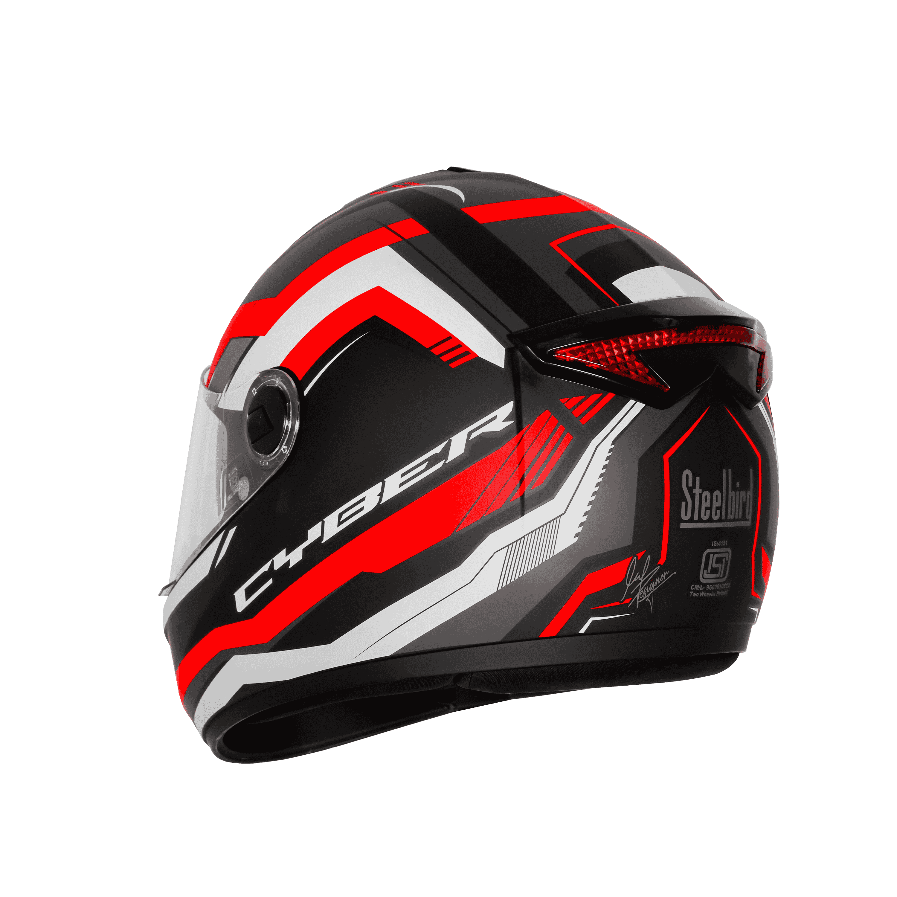 SBH-34 ISS RF CYBER MAT BLACK WITH RED