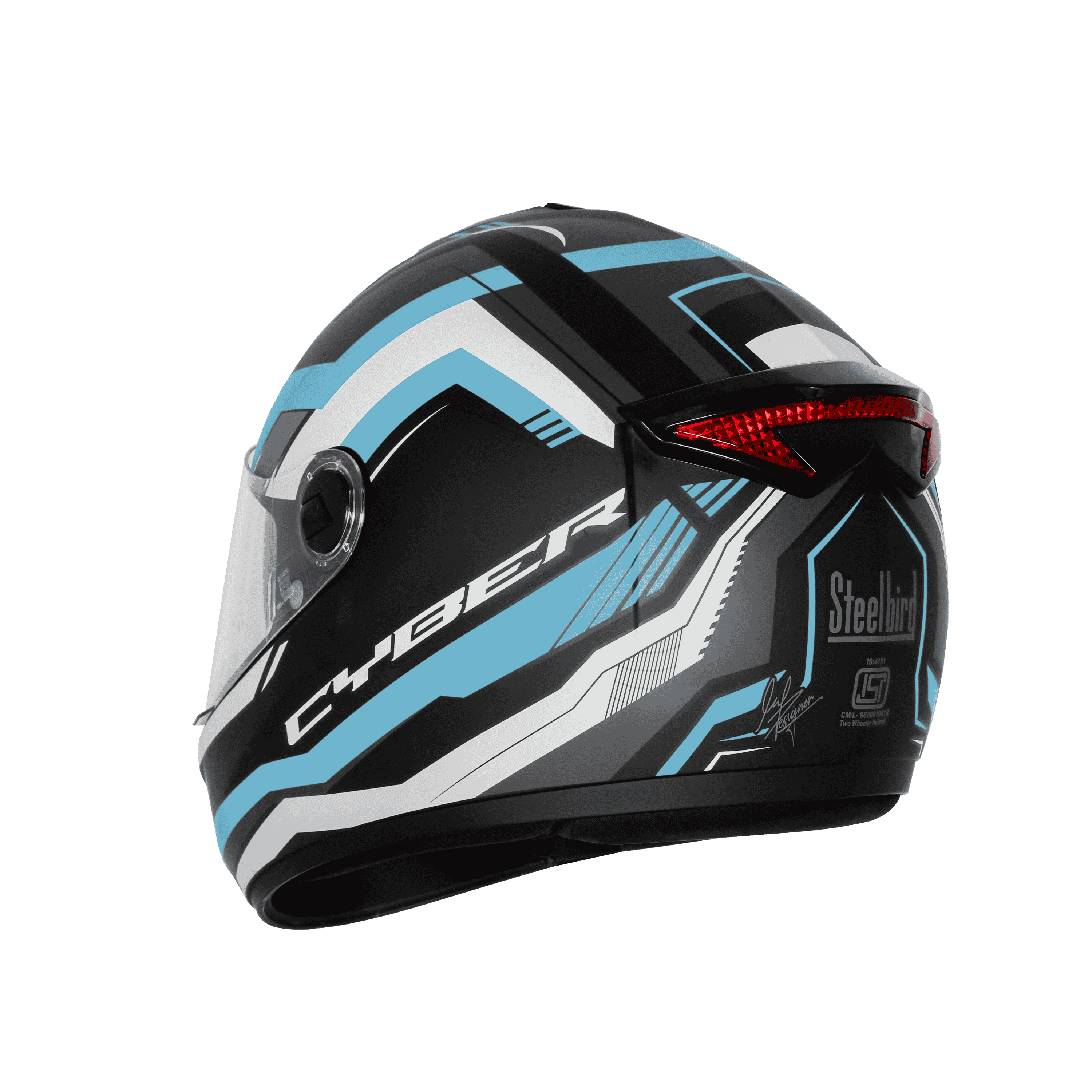 SBH-34 ISS RF CYBER MAT BLACK WITH JAZZ BLUE