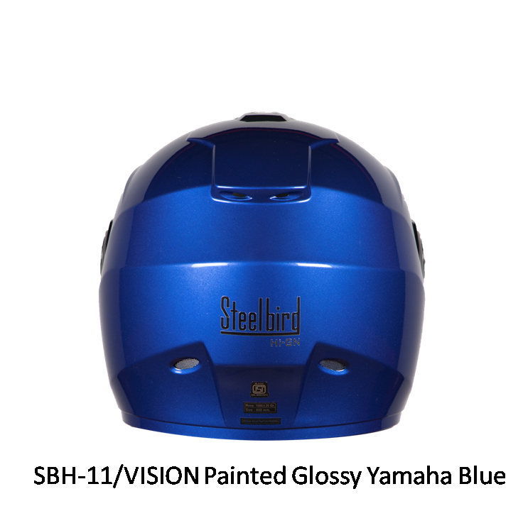 Steelbird Men HI-GN Vision Painted Glossy Y.Blue ( Fitted With Clear Visor Extra Smoke Visor Free)