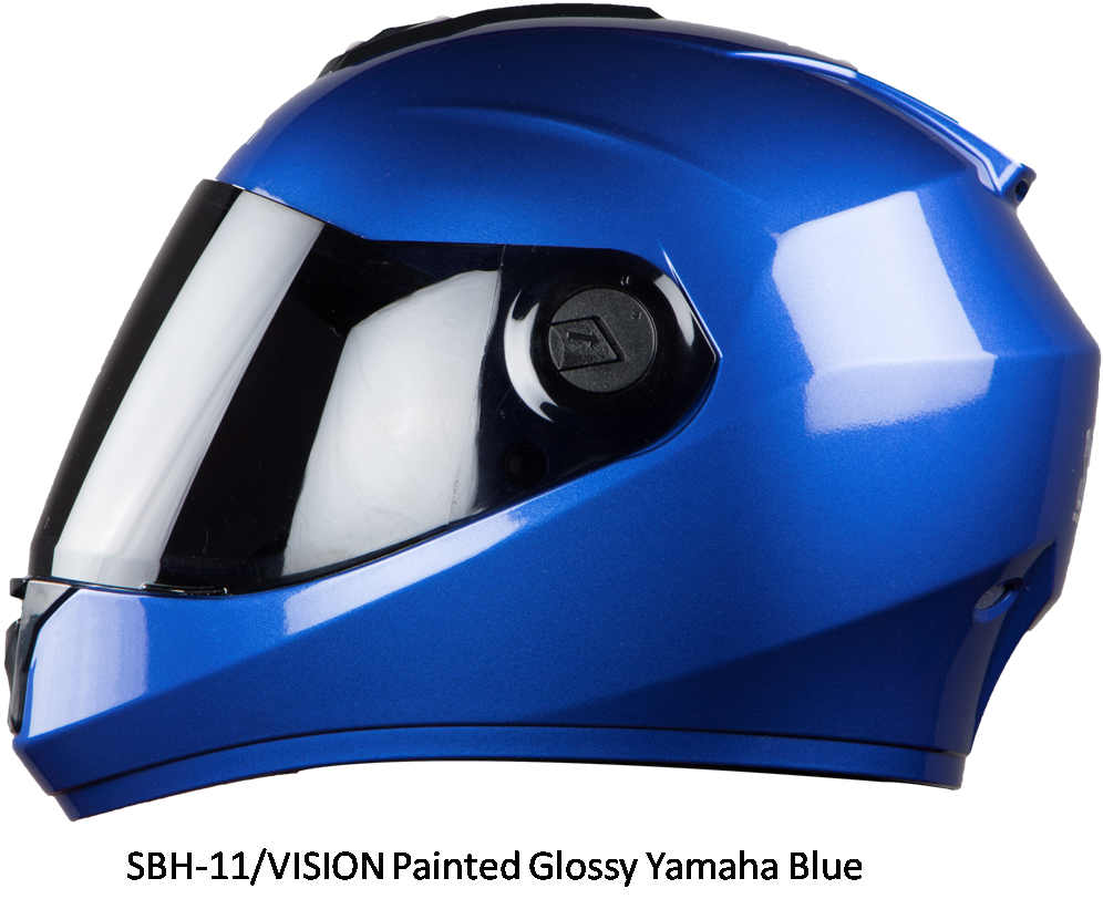 Steelbird Men HI-GN Vision Painted Glossy Y.Blue ( Fitted With Clear Visor Extra Smoke Visor Free)